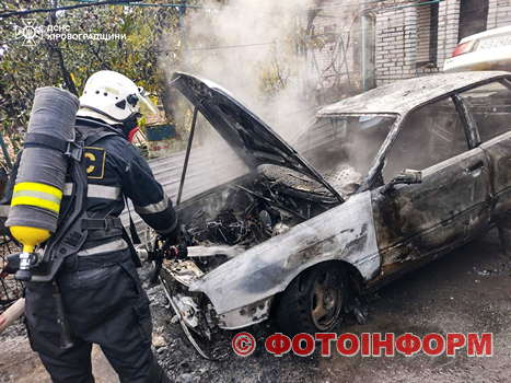 На Кіровоградщині горіла іномарка